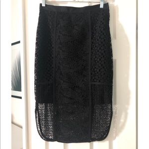H&M Black Lace Skirt